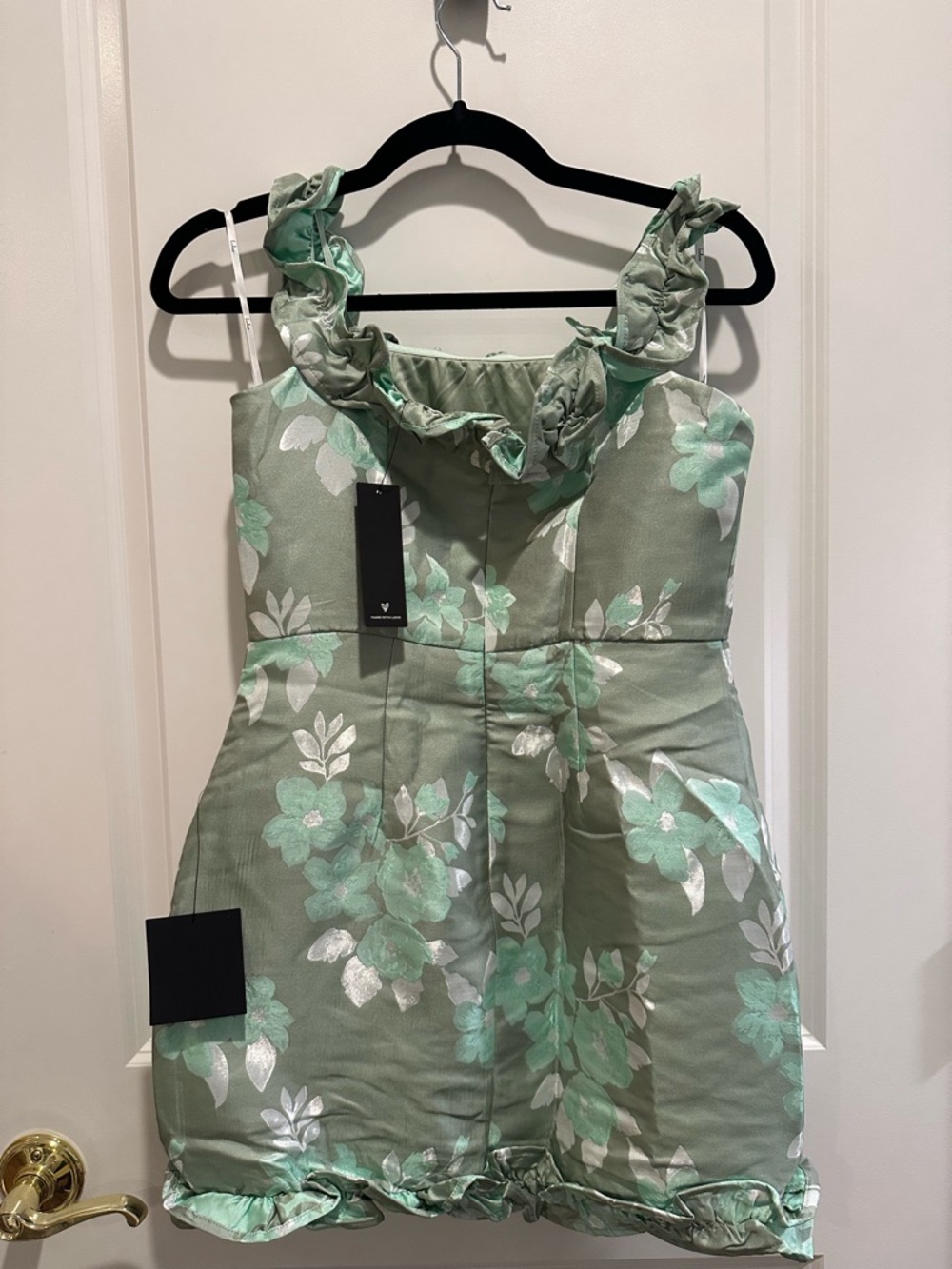 Lulu's Mint Green Ruffle Romper - Picture 2 of 4